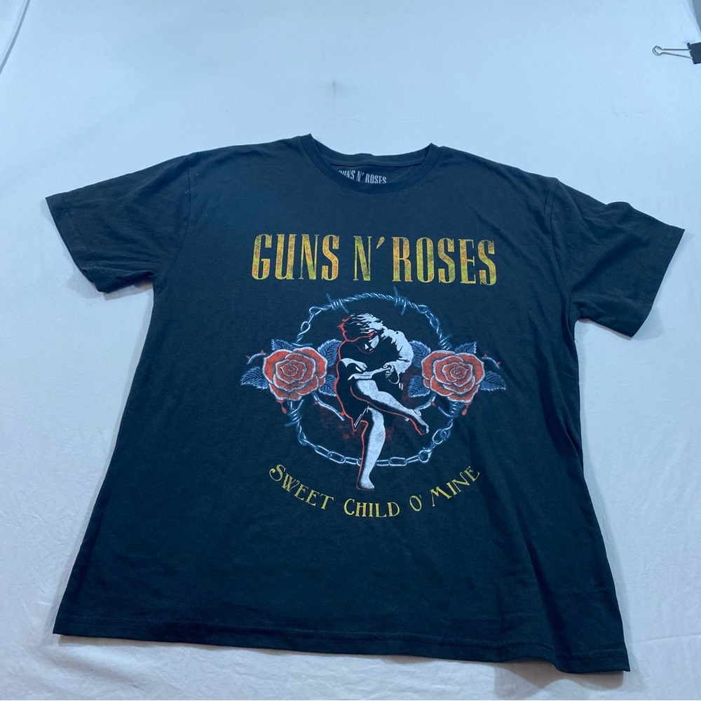 Guns & Roses Shirt Men XL unisex graphic tee black short sleeves women’s T-shirt